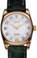 Product Image: Rolex Cellini Danaos 6229-8 White Arabic Yellow Gold Green Leather Quartz BRAND NEW
