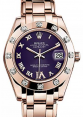Product Image: Rolex Pearlmaster 34 81315 Purple Roman Rose Gold Bezel Set with Diamonds VI set with Diamonds Rose Gold BRAND NEW