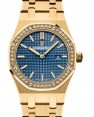 Product Image: Audemars Piguet Royal Oak Quartz Ladies Yellow Gold Blue Index 33mm Bracelet 67651BA.ZZ.1261BA.02