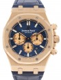 Product Image: Audemars Piguet Royal Oak Chronograph Rose Gold Blue Index 41mm Blue Leather 26331OR.OO.D315CR.01 - PRE-OWNED