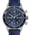 Product Image: Blancpain Air Command Flyback Chronograph Titanium 36.2mm Blue Dial Leather Strap AC03 12B40 63B - BRAND NEW