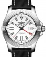 Product Image: Breitling Avenger Automatic GMT 43 White Dial Stainless Steel Leather Strap A32397101A1X1 - BRAND NEW