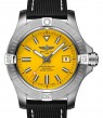 Product Image: Breitling Avenger Automatic 45 Seawolf Stainless Steel Yellow Dial Leather Strap A17319101I1X1 - BRAND NEW