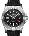 Product Image: Breitling Avenger Automatic GMT 43 Black Dial Stainless Steel Leather Strap A32397101B1X1 - BRAND NEW