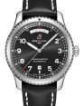 Product Image: Breitling Aviator 8 Automatic Day & Date 41 Stainless Steel 41mm Black Dial Leather Strap A45330101B1X1 - BRAND NEW