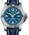 Product Image: Breitling Colt 44 Quartz Blue Dial Stainless Steel Bezel Leather Strap 44mm A17338811.C907 - BRAND NEW