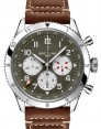 Product Image: Breitling Super AVI B04 Chronograph GMT 46 Curtiss Warhawk Stainless Steel Green Dial AB04452A1L1X1