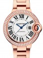 Product Image: Cartier Ballon Bleu De Cartier 33mm Rose Gold/Diamonds Silver Dial WJBB0066 - BRAND NEW