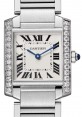 Product Image: Cartier Tank Francaise Ladies Watch Medium Quartz Stainless Steel Diamond Bezel Silver Dial Bracelet W4TA0009 - BRAND NEW