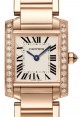 Product Image: Cartier Tank Francaise Ladies Watch Small Quartz Rose Gold Diamond Bezel Silver Dial Bracelet WJTA0022 - BRAND NEW