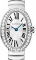 Product Image: Cartier Baignoire Ladies Watch Mini Quartz White Gold Diamond Bezel Silver Dial White Gold Bracelet WB520025 - BRAND NEW