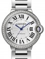 Product Image: Cartier Ballon Bleu de Cartier Steel Diamond Bezel 36mm Silver Dial W4BB0024 - BRAND NEW