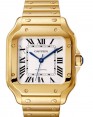 Product Image: Cartier Santos-Dumont Medium Yellow Gold Silver Opaline Dial Bracelet WGSA0010 - BRAND NEW