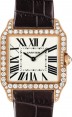 Product Image: Cartier Santos-Dumont Small Quartz Rose Gold Silver Dial Diamond Leather Strap WH100351 - BRAND NEW
