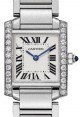 Product Image: Cartier Tank Francaise Women's Watch Small Quartz Stainless Steel Diamonds Silver Dial Bracelet W4TA0008 - BRAND NEW