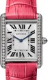 Product Image: Cartier Tank Louis Cartier Ladies Watch Large Manual Winding White Gold Diamond Bezel Silver Dial Alligator Leather Strap WJTA0015 - BRAND NEW