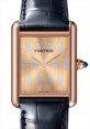 Product Image: Cartier Tank Louis Cartier Large Manual Winding Rose Gold Three-Gold Dial Leather Strap WGTA0176 - BRAND NEW