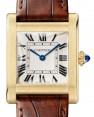 Product Image: Cartier Tank Normale Large Yellow Gold Silver Dial Alligator Leather Strap WGTA0108 - BRAND NEW