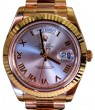 Product Image: Rolex Day-Date II Yellow Gold 41mm Silver Roman Fluted President Bracelet 218238