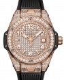 Product Image: Hublot Big Bang 3-Hands One Click King Gold Full Pave 33mm 485.OX.9000.RX.1604 - BRAND NEW