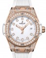 Product Image: Hublot Big Bang 3-Hands One Click King Gold White Pave 33mm 485.OE.2210.RW.1604 - BRAND NEW