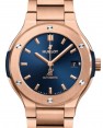 Product Image: Hublot Classic Fusion 3-Hands Blue King Gold Bracelet 38mm 568.OX.7180.OX - BRAND NEW