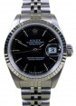 Product Image: Rolex Datejust 69174 Index Black 18k Fluted Gold Stainless Steel Jubilee