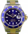 Product Image: Rolex Submariner Yellow Gold/Steel Holes 40mm Blue Gold-Through Clasp 16613 - PRE-OWNED
