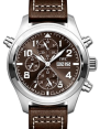 Product Image: IWC Schaffhausen IW371808 Pilot's Watch Double Chronograph Edition “Antoine De Saint Exupéry” Tobacco Brown Arabic Stainless Steel Brown Leather Chronograph 44mm Automatic