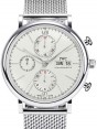 Product Image: IWC Schaffhausen IW391009 Portofino Chronograph Silver Plated Index Milanaise Mesh Stainless Steel 42mm Automatic