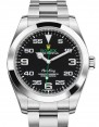Product Image: Rolex Air-King Stainless Steel Black Arabic Dial 40mm Green Hand Oyster Bracelet 116900 - BRAND NEW