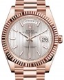 Product Image: Rolex Day-Date 40 President Rose Gold Sundust Stripe Index Dial 228235 - BRAND NEW