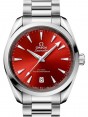 Product Image: Omega Seamaster Aqua Terra 150M Co-Axial Master Chronometer 38mm Stainless Steel Red Index Dial Steel Bracelet 220.10.38.20.13.003 - BRAND NEW