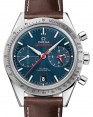 Product Image: Omega Speedmaster '57 Co-Axial Chronometer Chronograph 41.5mm Blue Dial Stainless Steel Leather Strap 331.12.42.51.03.001 - BRAND NEW