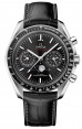 Product Image: Omega Speedmaster Two Counters Moonphase 44.25 Steel Black Dial Leather Strap 304.33.44.52.01.001