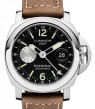 Product Image: Panerai Luminor GMT Steel 44mm Black Dial Leather Strap PAM01088 - BRAND NEW