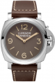 Product Image: Panerai Luminor 1950 3 Days Acciaio Stainless Steel 47mm Brown Dial Leather Strap 3 Days PAM00663 - BRAND NEW