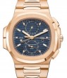 Product Image: Patek Philippe Nautilus Flyback Chronograph Travel Time Rose Gold Blue Dial 5990/1R-001 - BRAND NEW
