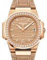 Product Image: Patek Philippe Nautilus Date Sweep Seconds Rose Gold Golden Dial 32mm  Diamond Bezel 7010R-012 - BRAND NEW