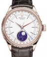 Product Image: Rolex Cellini Moonphase Rose Gold White Index Dial Domed & Fluted Double Bezel Tobacco Leather Bracelet 50535 - BRAND NEW