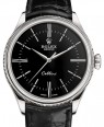 Product Image: Rolex Cellini Time White Gold Black Index / Roman Dial Domed & Fluted Double Bezel Black Leather Bracelet 50509 - BRAND NEW