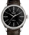 Product Image: Rolex Cellini Time White Gold Black Index / Roman Dial Domed & Fluted Double Bezel Tobacco Leather Bracelet 50509 - BRAND NEW