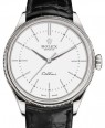 Product Image: Rolex Cellini Time White Gold White Index Dial Domed & Fluted Double Bezel Black Leather Bracelet 50509 - BRAND NEW