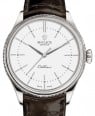 Product Image: Rolex Cellini Time White Gold White Index Dial Domed & Fluted Double Bezel Tobacco Leather Bracelet 50509 - BRAND NEW