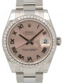 Product Image: Rolex Datejust 31 Lady Midsize Stainless Steel Pink Roman Dial & Diamond Bezel Oyster Bracelet 278240 - BRAND NEW