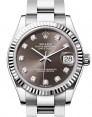 Product Image: Rolex Datejust 31 White Gold/Steel Dark Grey Diamond Dial & Fluted Bezel Oyster Bracelet 278274 - BRAND NEW