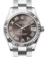 Product Image: Rolex Datejust 31 White Gold/Steel Dark Grey Roman Dial & Fluted Bezel Oyster Bracelet 278274 - BRAND NEW