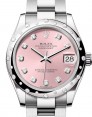 Product Image: Rolex Datejust 31 White Gold/Steel Pink Diamond Dial & Bezel Oyster Bracelet 278344RBR - BRAND NEW