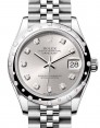 Product Image: Rolex Datejust 31 White Gold/Steel Silver Diamond Dial & Bezel Jubilee Bracelet 278344RBR - BRAND NEW