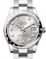 Product Image: Rolex Datejust 31 White Gold/Steel Silver Diamond Dial & Bezel Oyster Bracelet 278344RBR - BRAND NEW